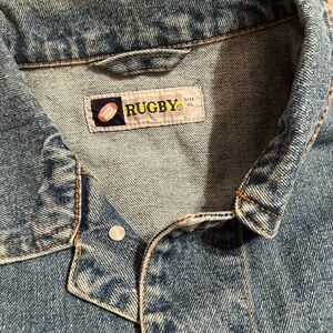 Vintage RUGBY Original Authentic Jeans Denim Jacket Men’s XL Classic Trucker